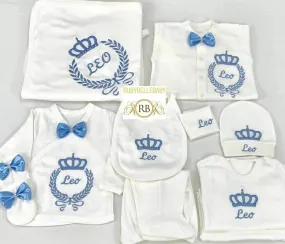 10pcs Embriodery Baby Set - Blue
