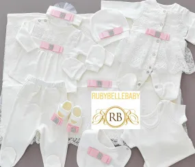 10pcs Precious Set - White/Pink