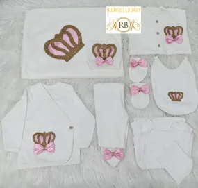 10pcs Royal Crown Set - Pink