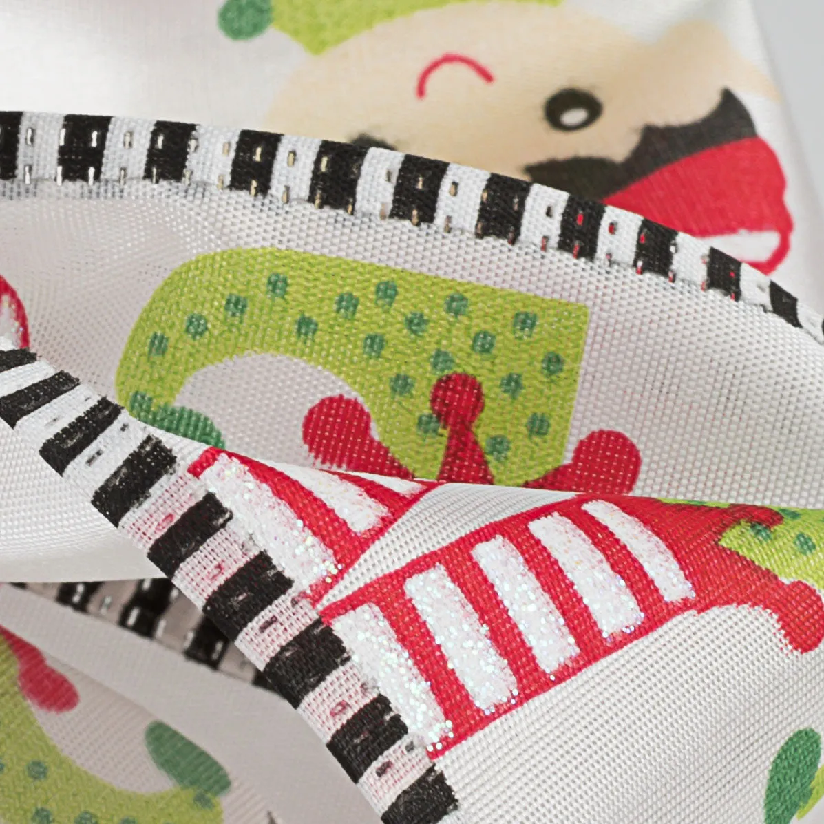 2.5" Elf Head & Feet Ribbon: White (10 Yards)