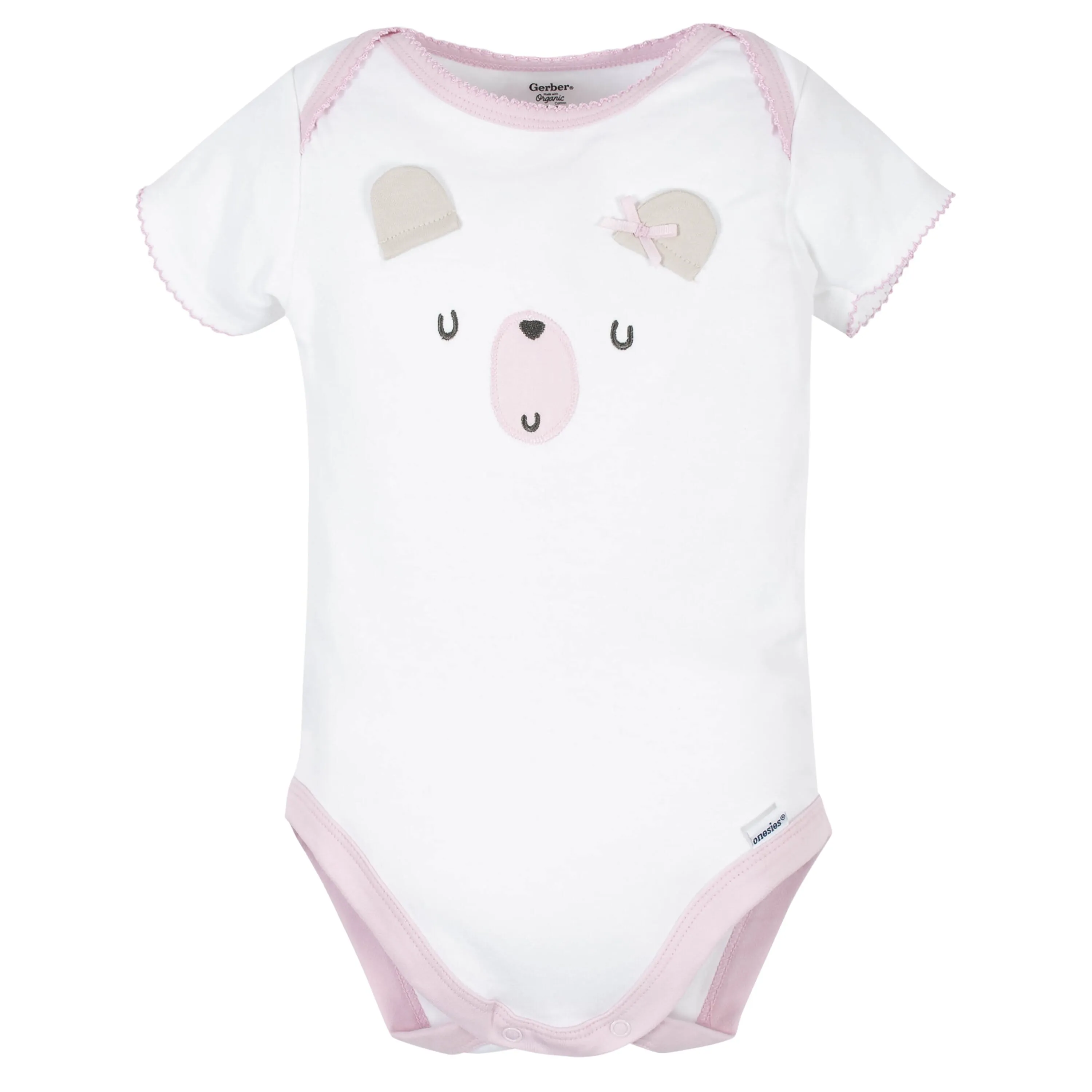 4-Piece Organic Baby Girls Bear Gift Set