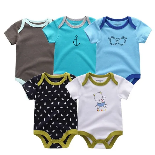 5pcs Baby Bodysuit 3-12M