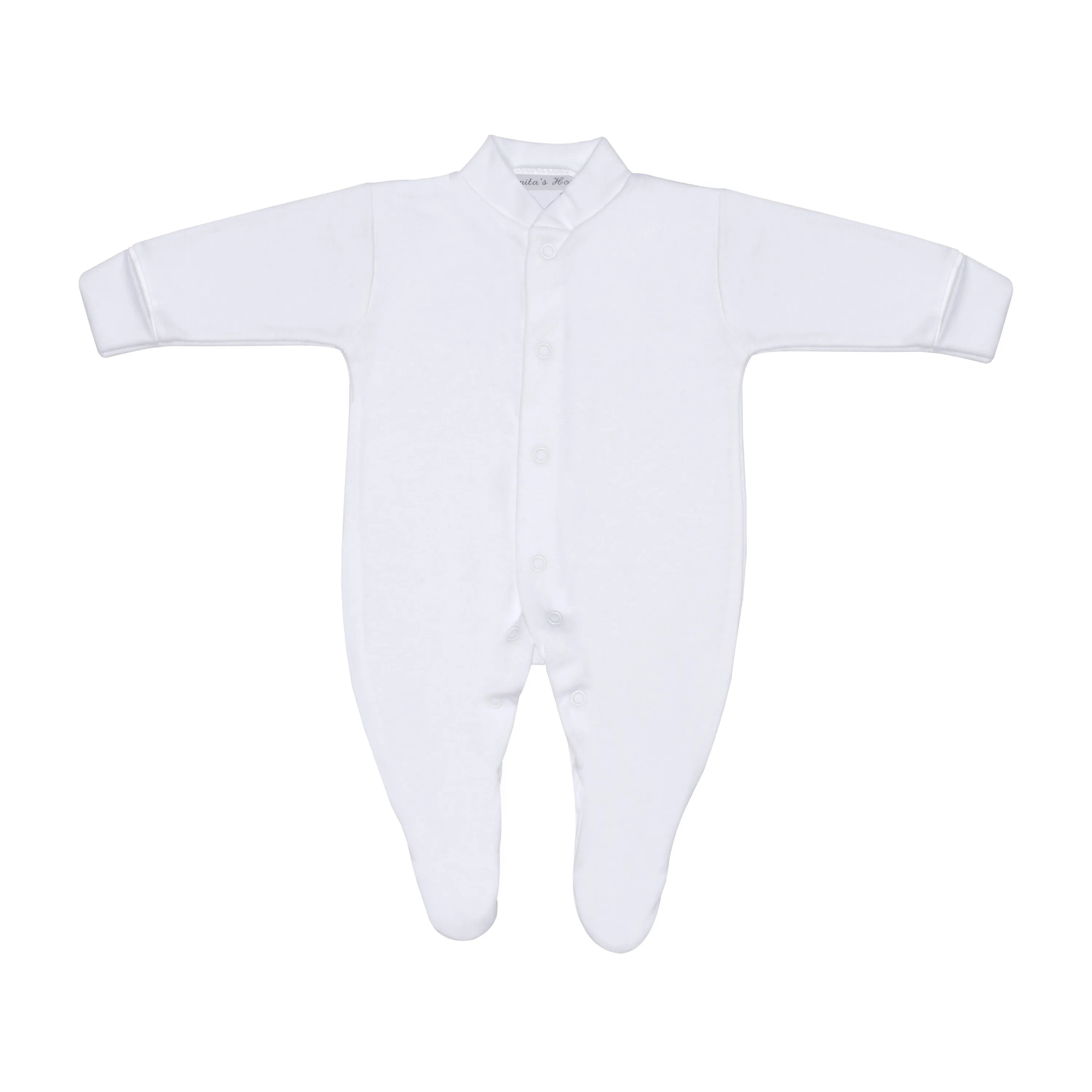 Anita's House Pure Cotton Babygro - White