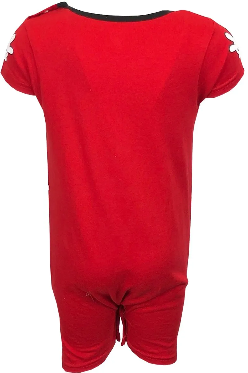 Babies Toddlers Red Striped Mickey Mouse Rompers