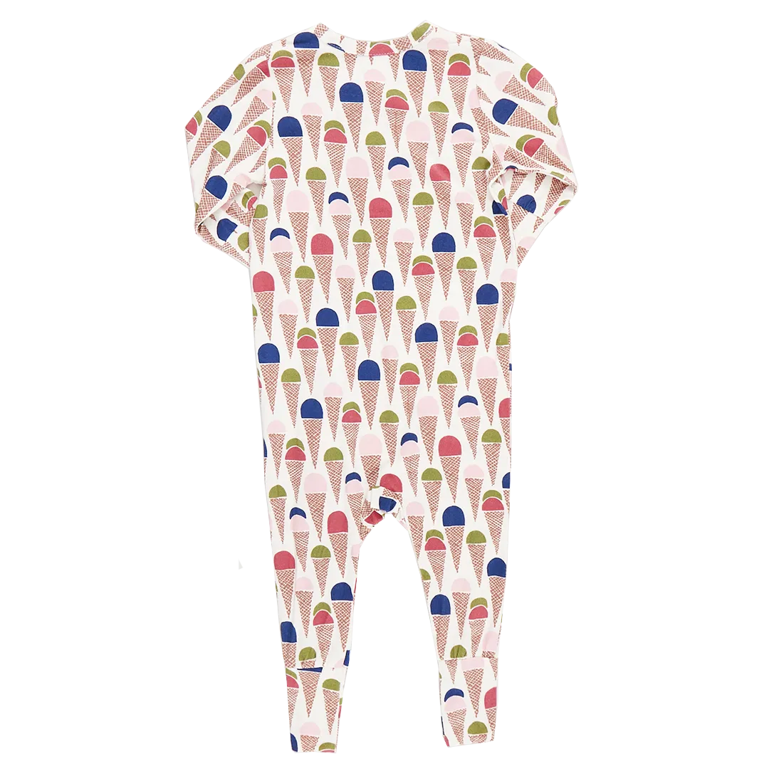 Baby Bamboo Romper - Multi Ice Cream Cones