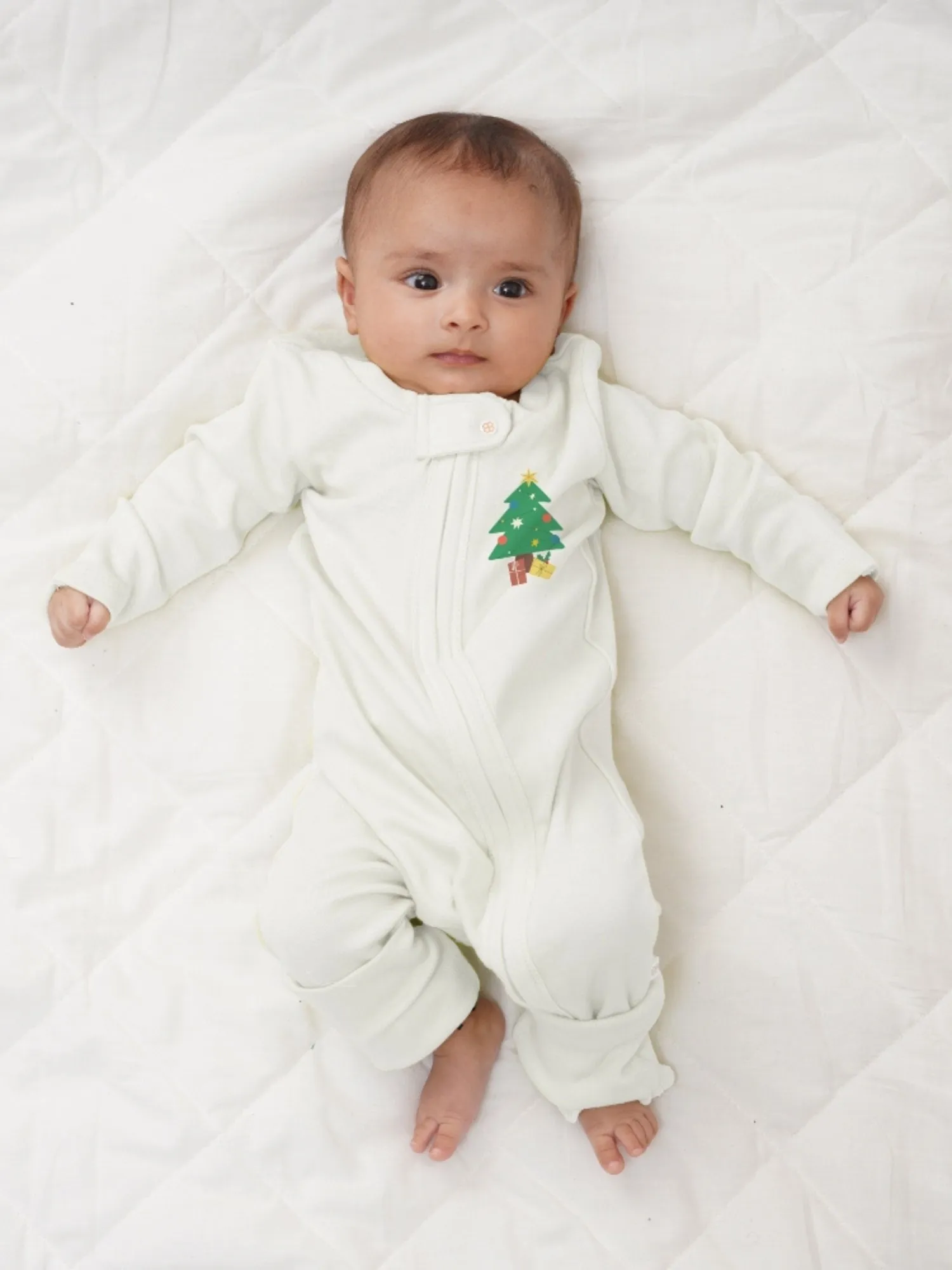 Baby Bamboo Sleepsuit Tinsel Tree
