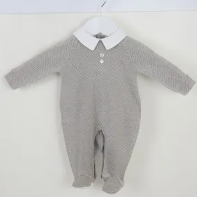 Baby Boy Grey Sleepsuit / all in one - Grey