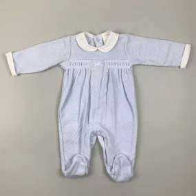 Baby Boy Velour Snuggle Sleepsuit - Blue