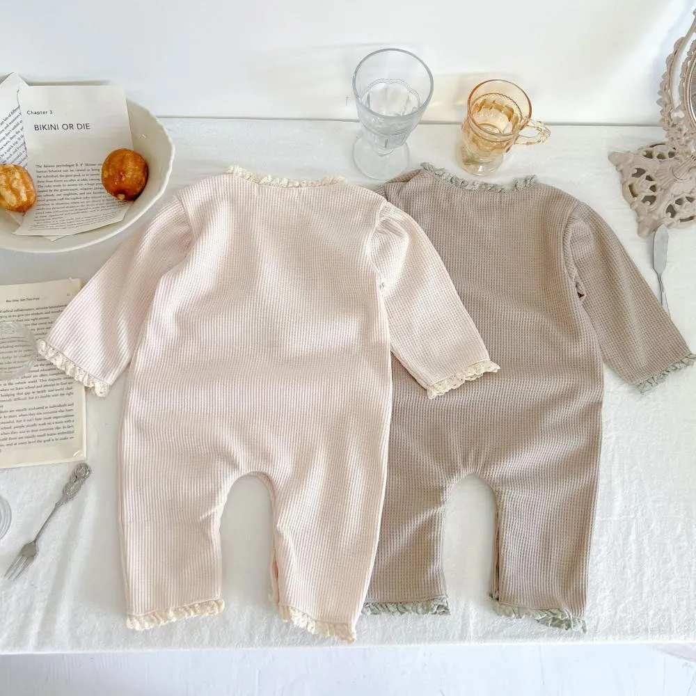 Baby Boys  And Girls Waffle Bodysuit Baby Romper Wholesale Baby Clothes