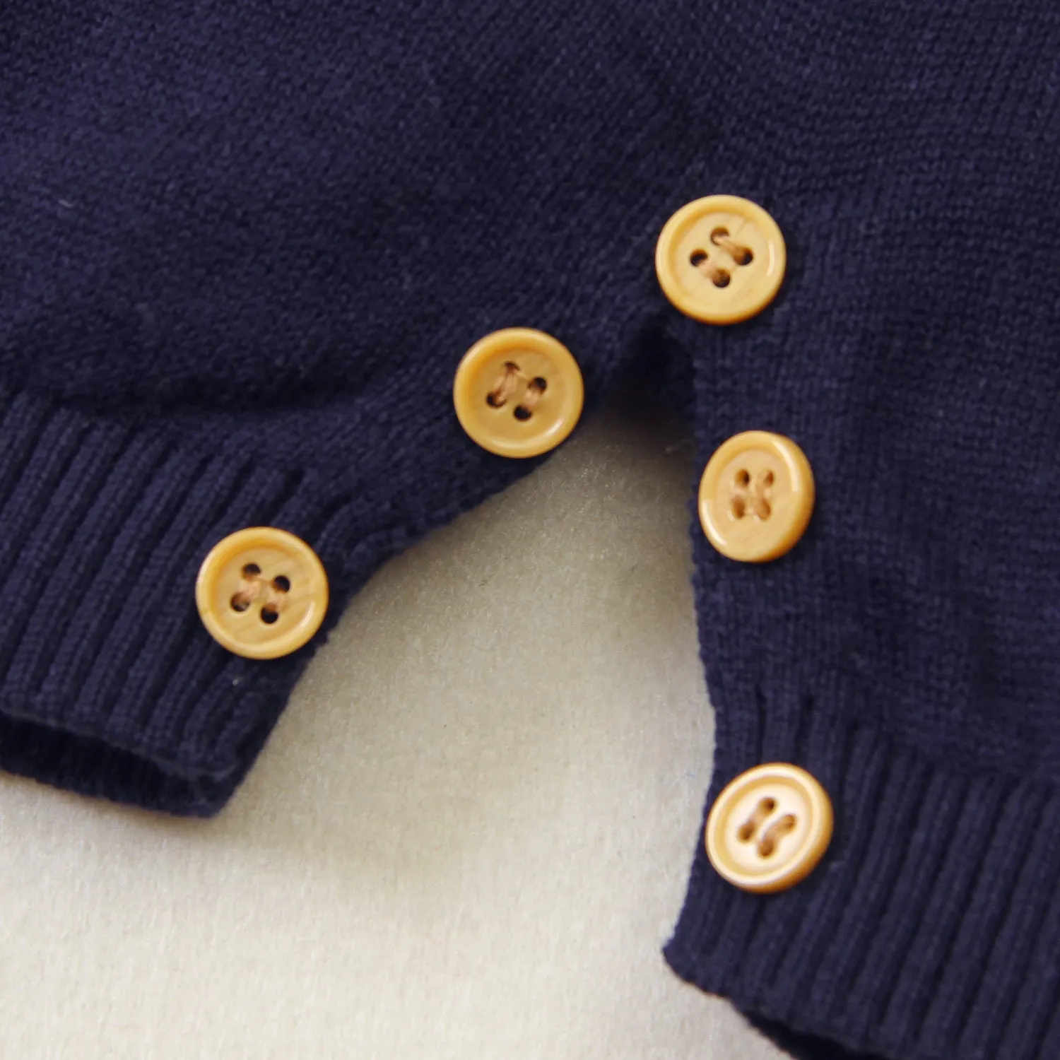 Baby Boys Navy Short Sleeve Romper Wholesale Baby