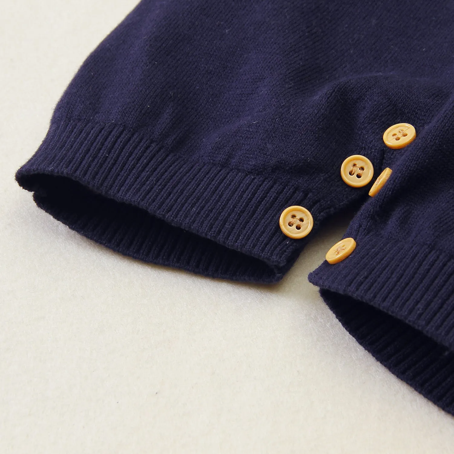 Baby Boys Navy Short Sleeve Romper Wholesale Baby