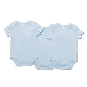 Baby Boys Plain Short Sleeve Bodysuits