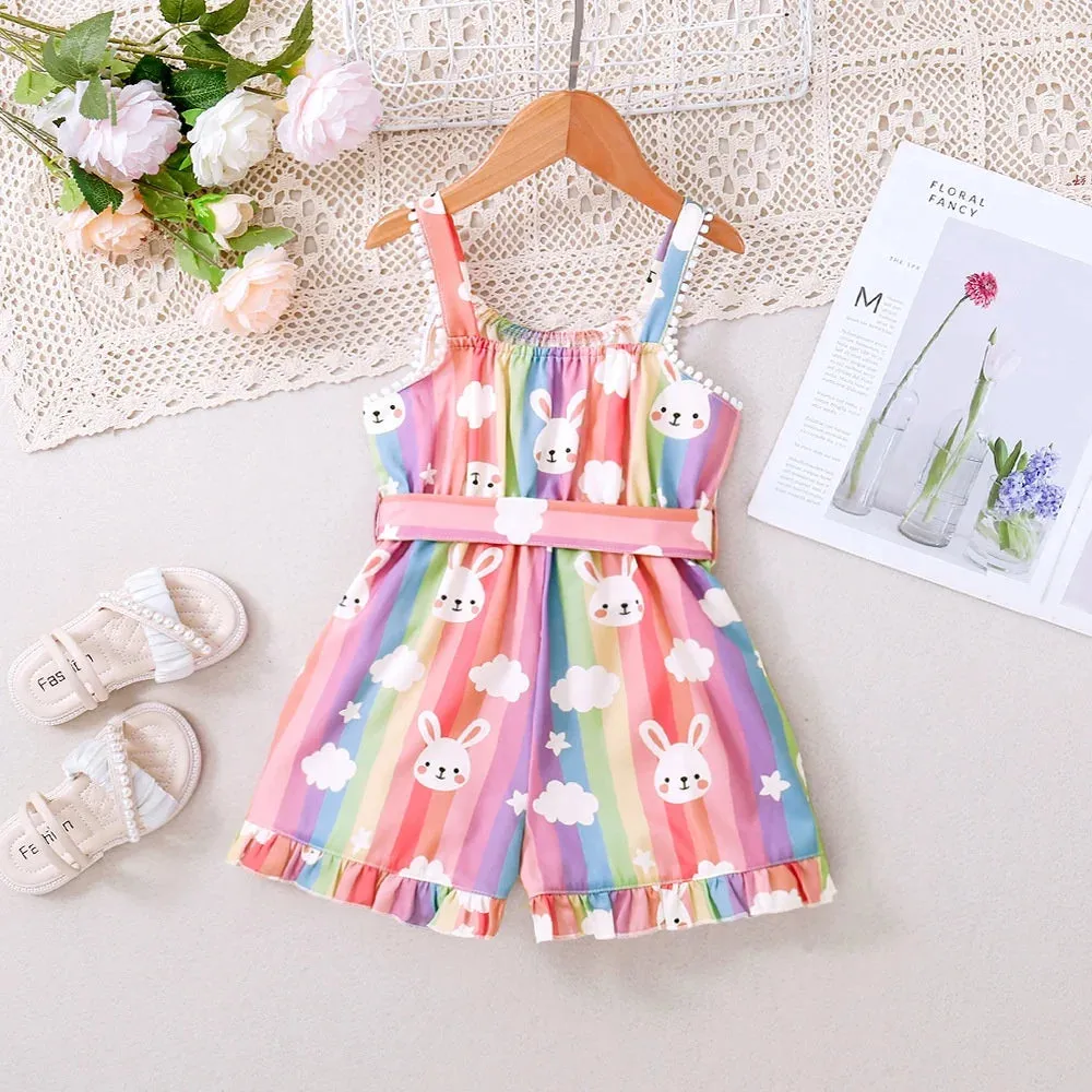 Baby Clothes 1 to 6 Years old Cartoon Rabbit Onesies For Baby Girl
