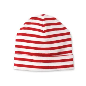 Baby Cotton Rib Hat - Christmas Red & Green
