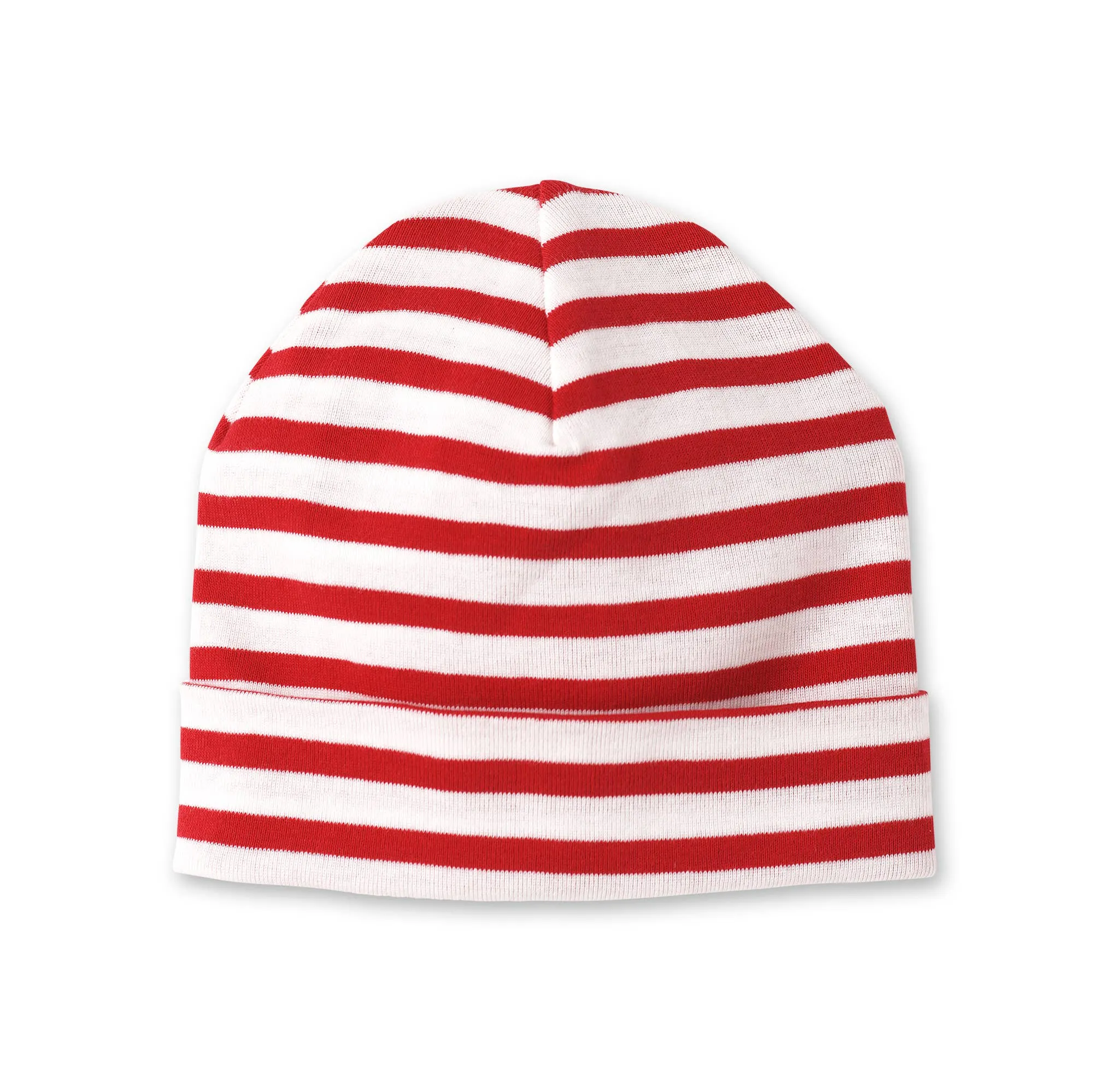 Baby Cotton Rib Hat - Christmas Red & Green