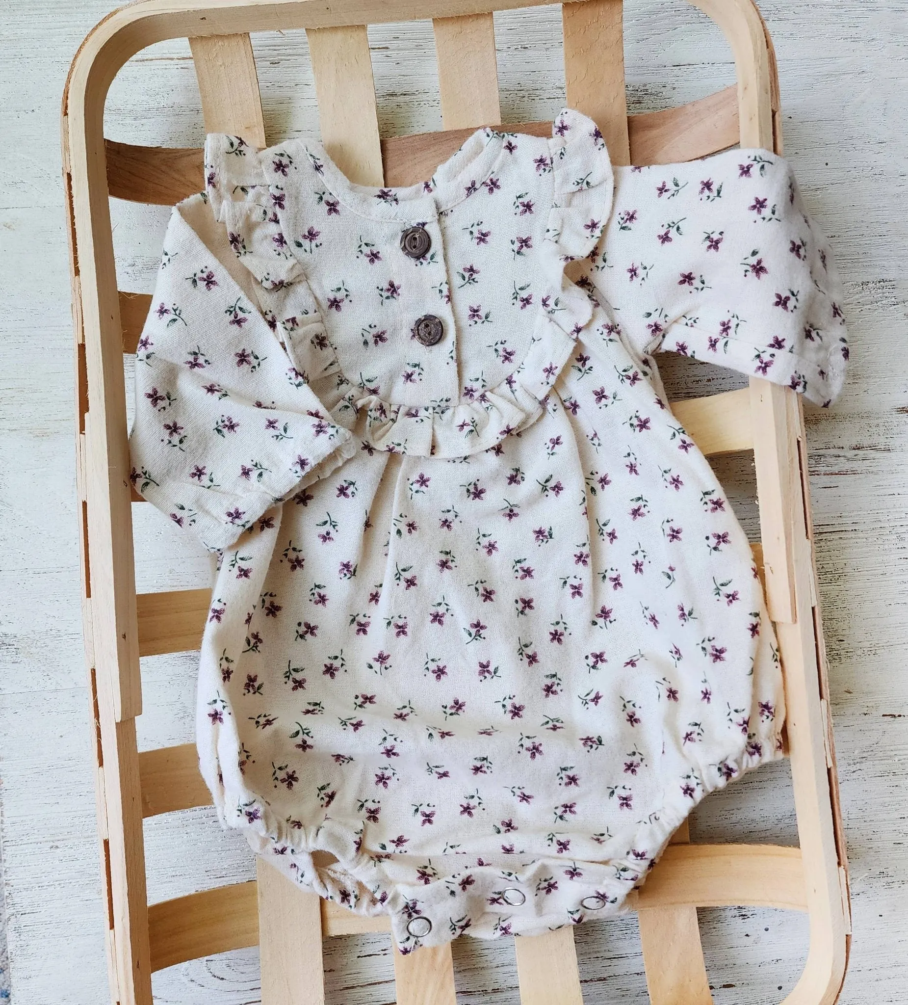Baby Girl Soft Cotton Bubble Romper