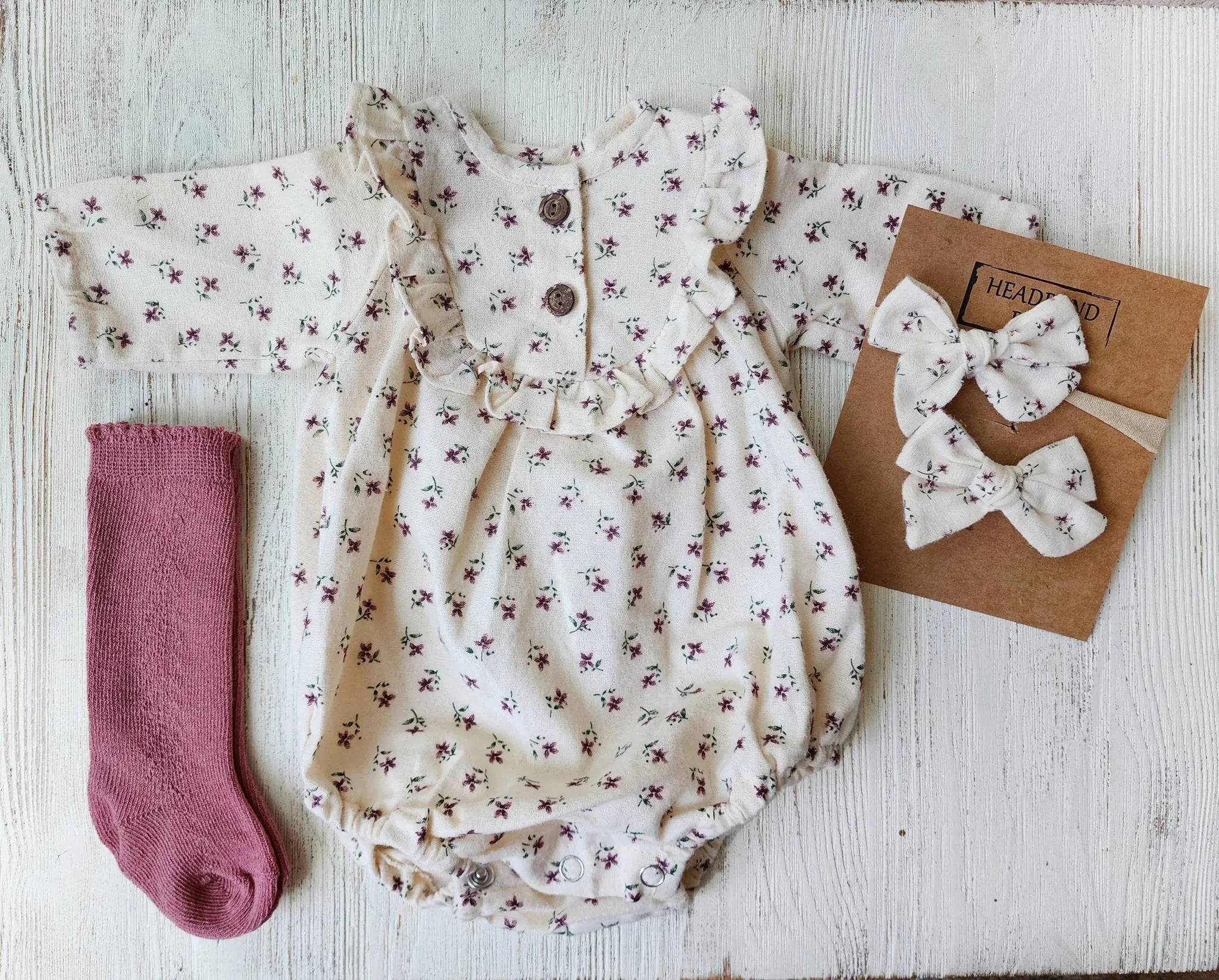 Baby Girl Soft Cotton Bubble Romper