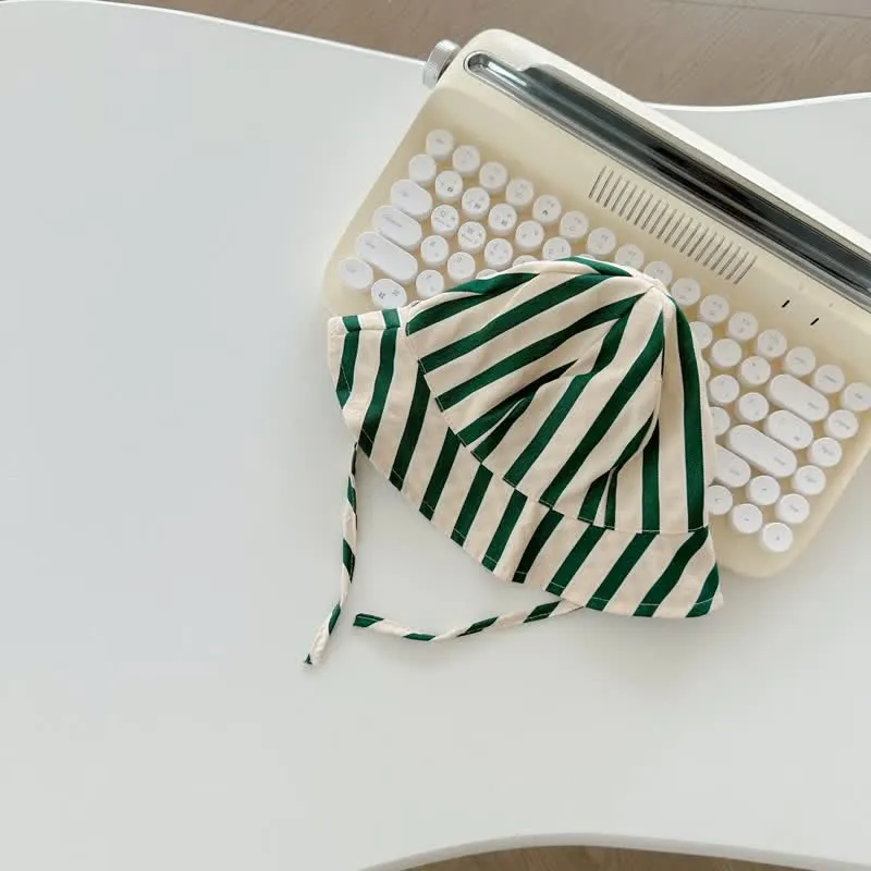 Baby Lovely Vertical Striped Sun Bucket Hat