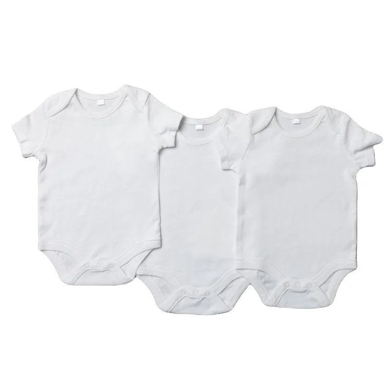 Baby Plain Short Sleeve Bodysuits