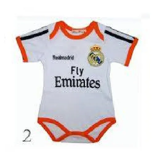 Baby Romper Baby World Cup Soccer Uniform Romper - Real Madrid