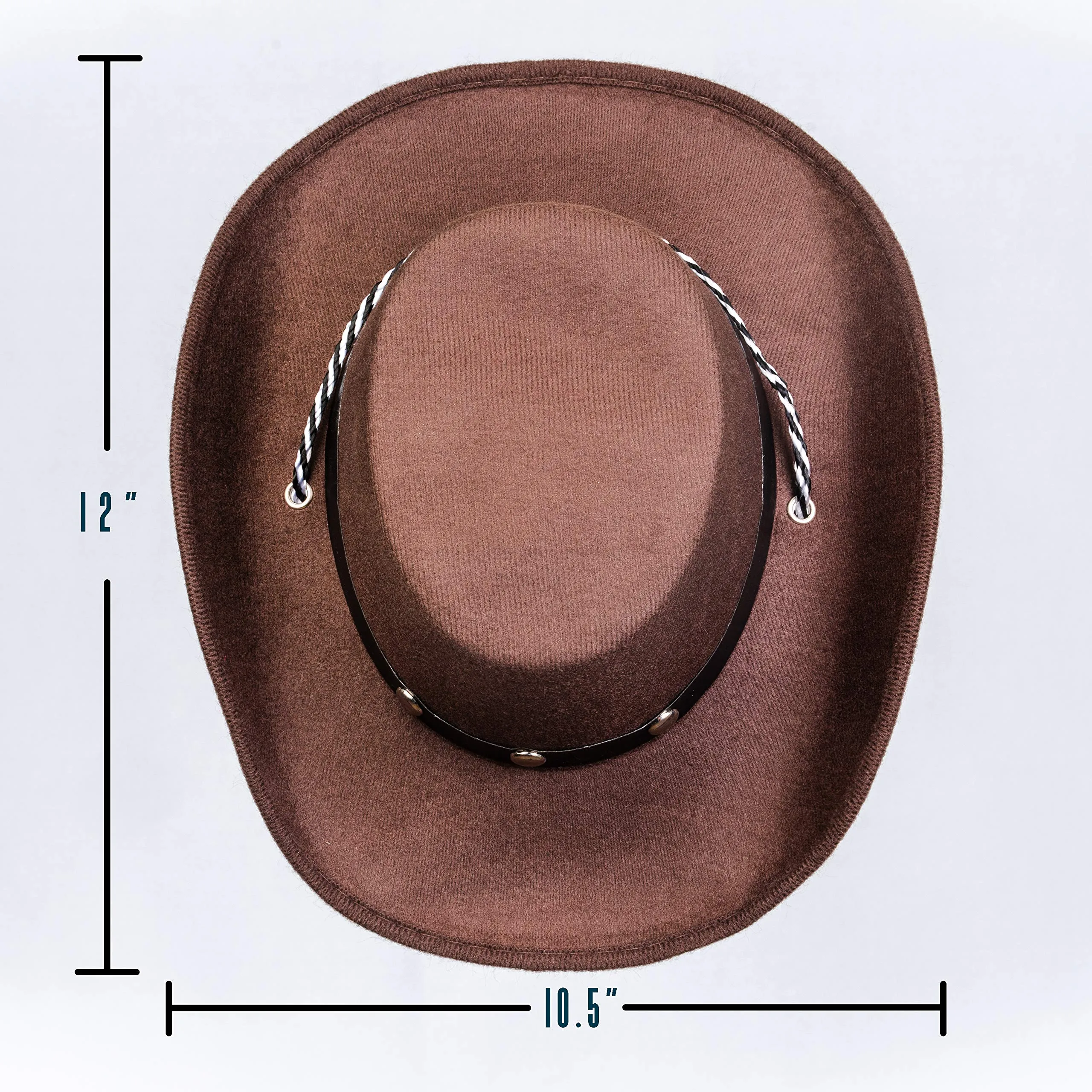 Baby sized Cowboy hat,Baby Cowgirl Hats Brown 1 Piece , Infant Party Cowboy Hats Size Small Cowboy Hats for Toddler - 20” Circumference – One Size Fits Most – Western Cowboy Costume Accessories