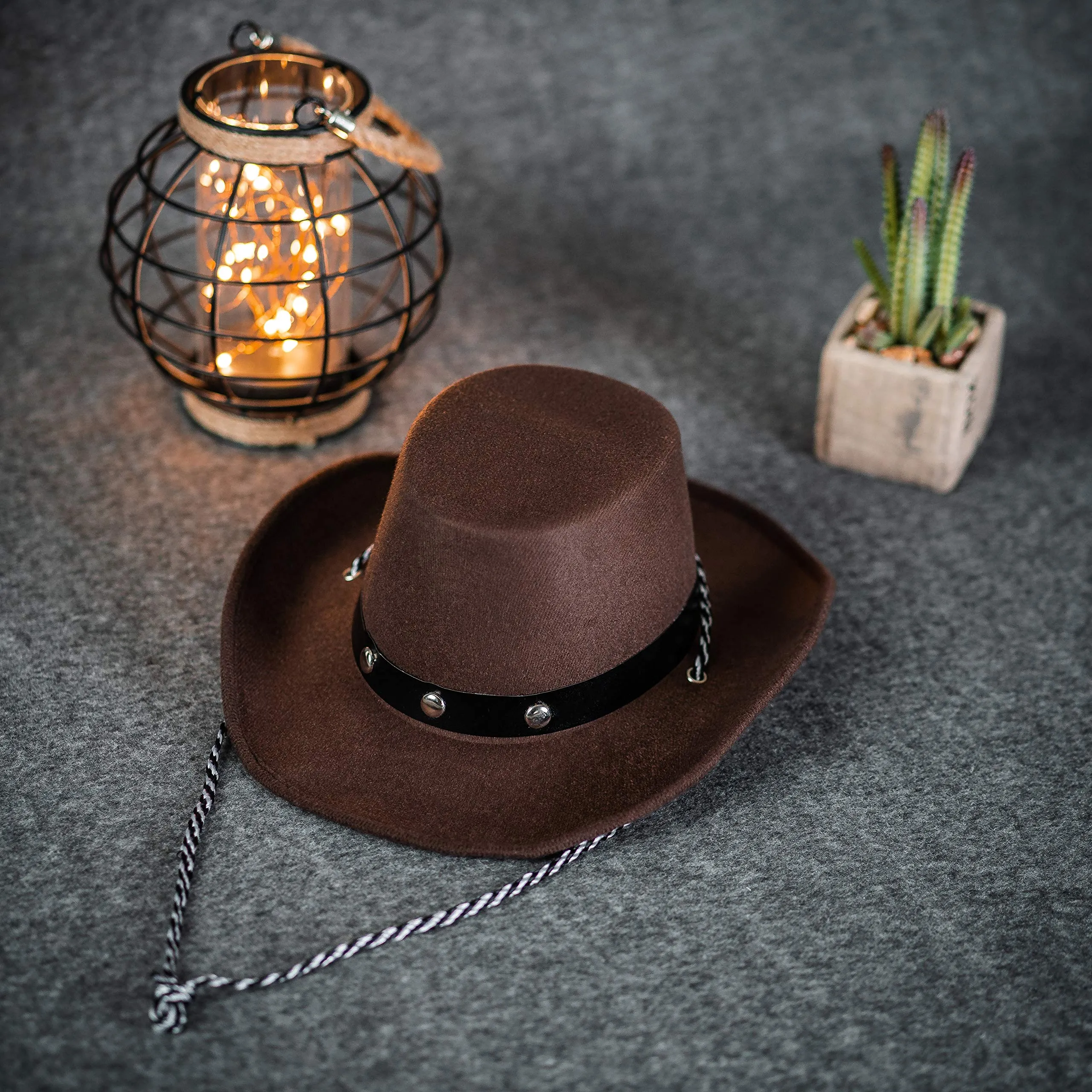 Baby sized Cowboy hat,Baby Cowgirl Hats Brown 1 Piece , Infant Party Cowboy Hats Size Small Cowboy Hats for Toddler - 20” Circumference – One Size Fits Most – Western Cowboy Costume Accessories