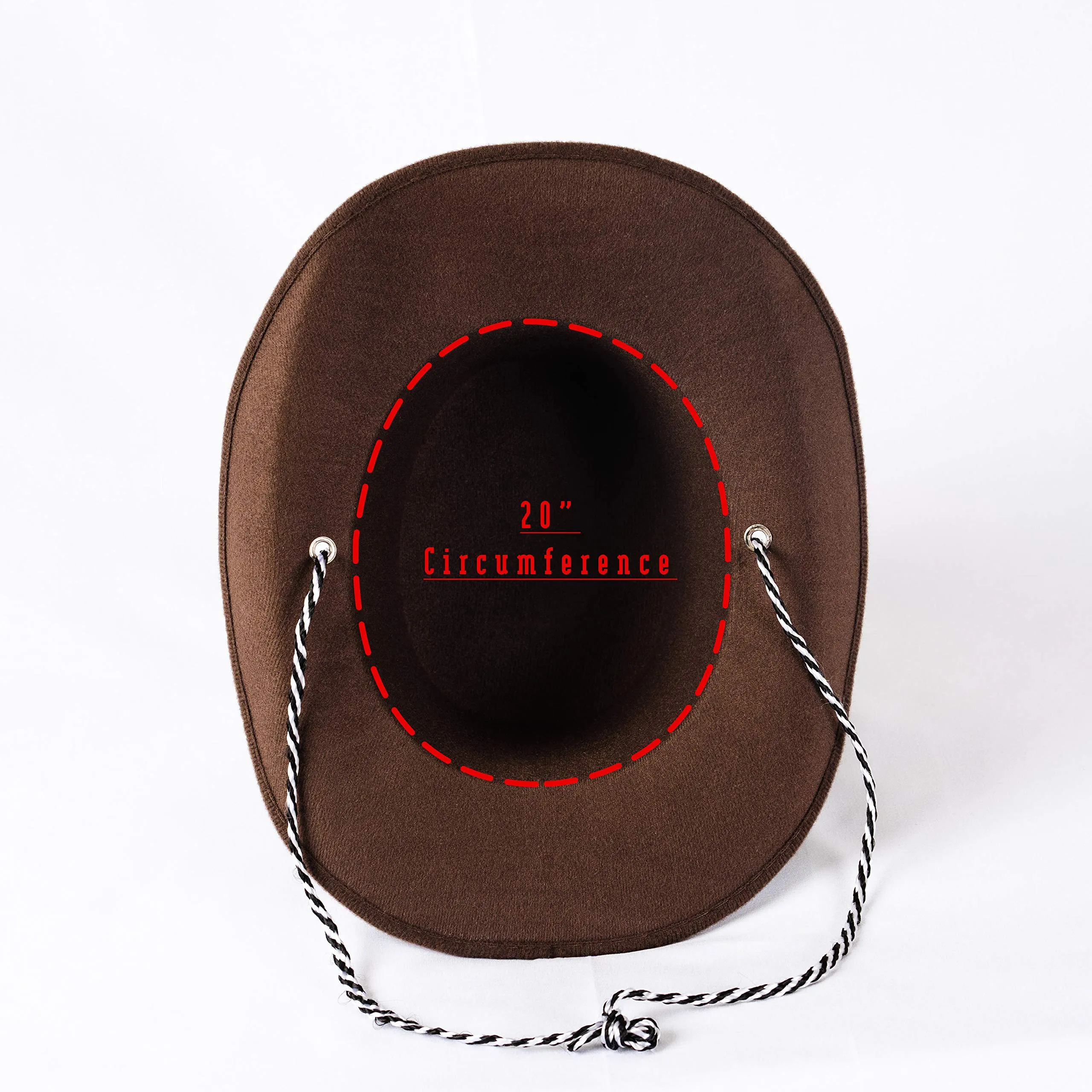 Baby sized Cowboy hat,Baby Cowgirl Hats Brown 1 Piece , Infant Party Cowboy Hats Size Small Cowboy Hats for Toddler - 20” Circumference – One Size Fits Most – Western Cowboy Costume Accessories