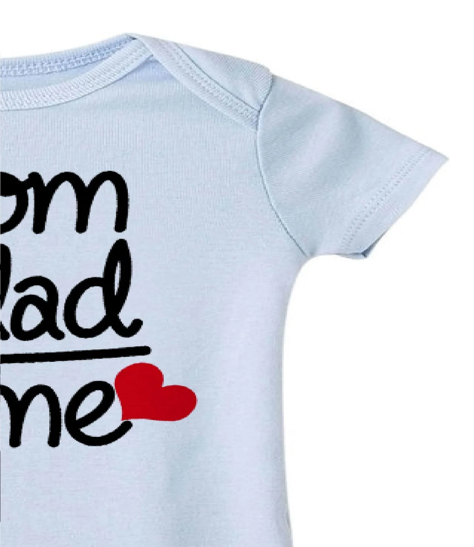 Baby Statement Onesies  - Mom   Dad (LIGHT BLUE)