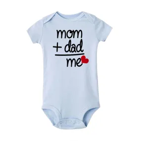 Baby Statement Onesies  - Mom   Dad (LIGHT BLUE)