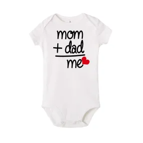 Baby Statement Onesies  - Mom   Dad (WHITE)