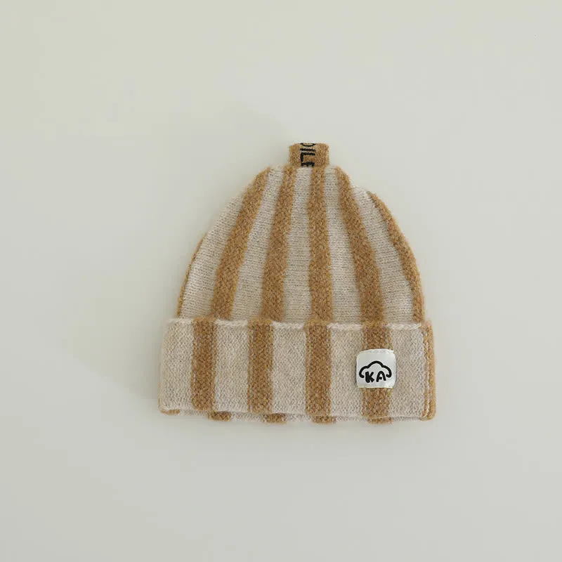 Baby Vertical Striped Knitted Beanie