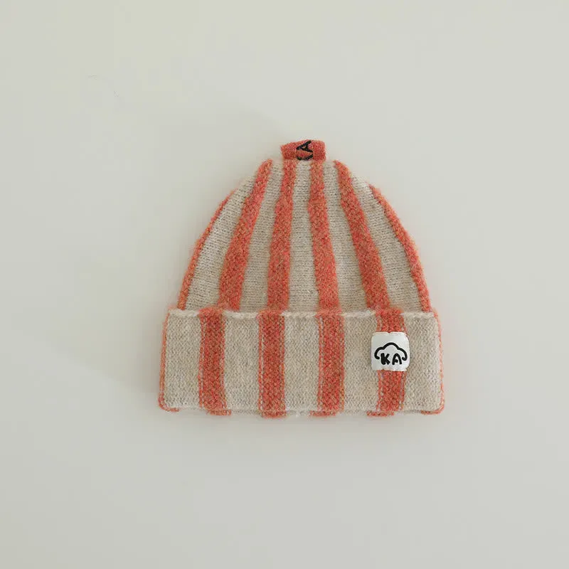 Baby Vertical Striped Knitted Beanie