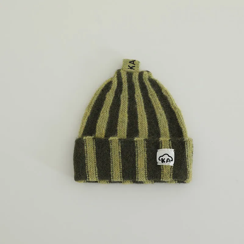 Baby Vertical Striped Knitted Beanie
