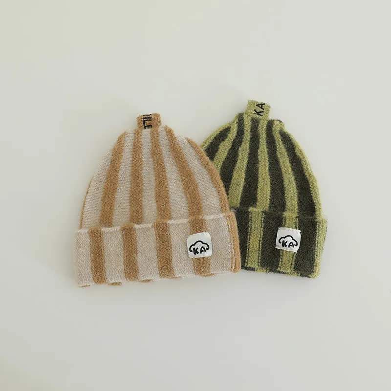 Baby Vertical Striped Knitted Beanie