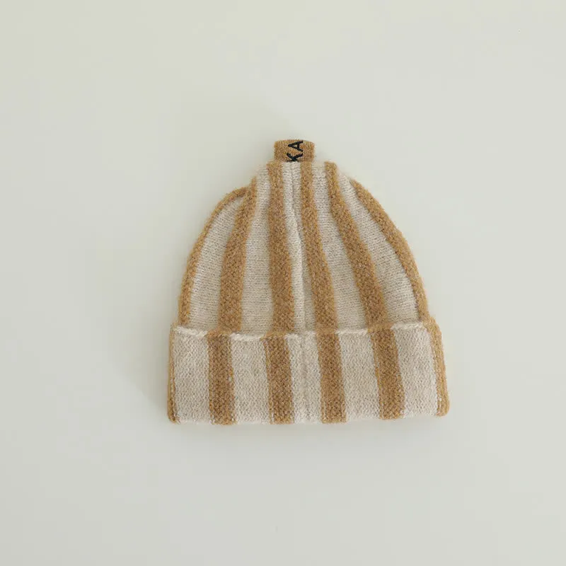 Baby Vertical Striped Knitted Beanie