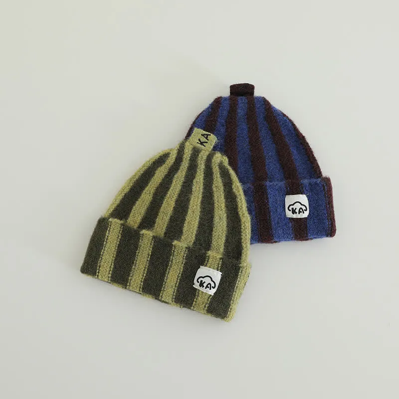 Baby Vertical Striped Knitted Beanie