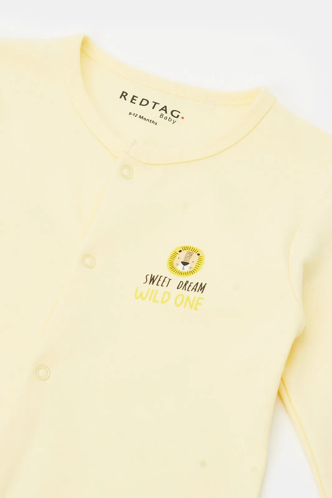 Baby Yellow And White Printed Sleepsuit Set (Pack of 2)