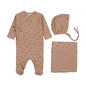 Bebe Organic Dusty Rose Fleury Layette Set