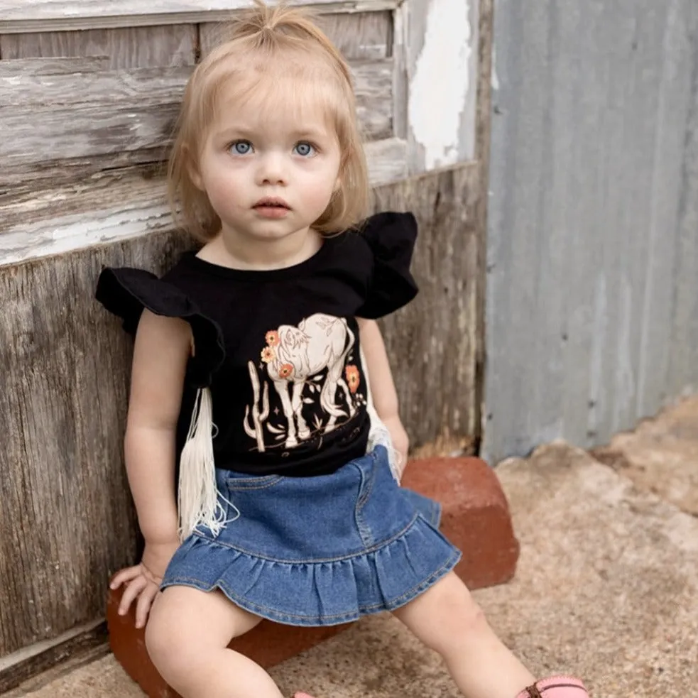 Black Be A Dreamer Fringe Onesie Baby (0-18M)