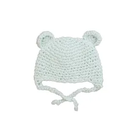 Blue Knit Bear Hat