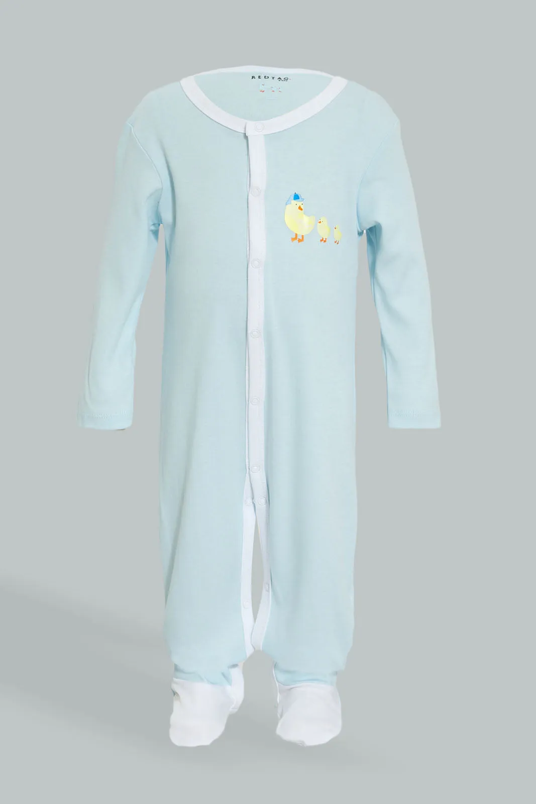 Blue/White Printed Sleepsuit Set (3 Piece)