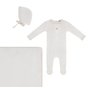 Charlotte & George Off White Piping Layette Set