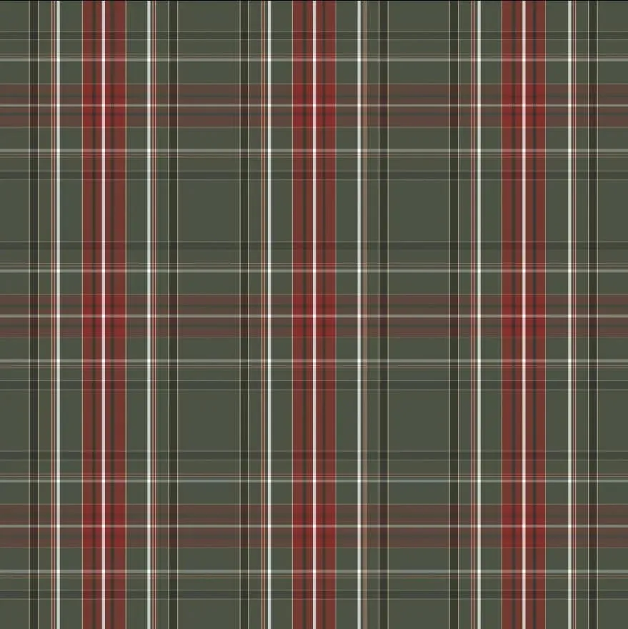 Christmas Tartan Oeko Tex Jersey