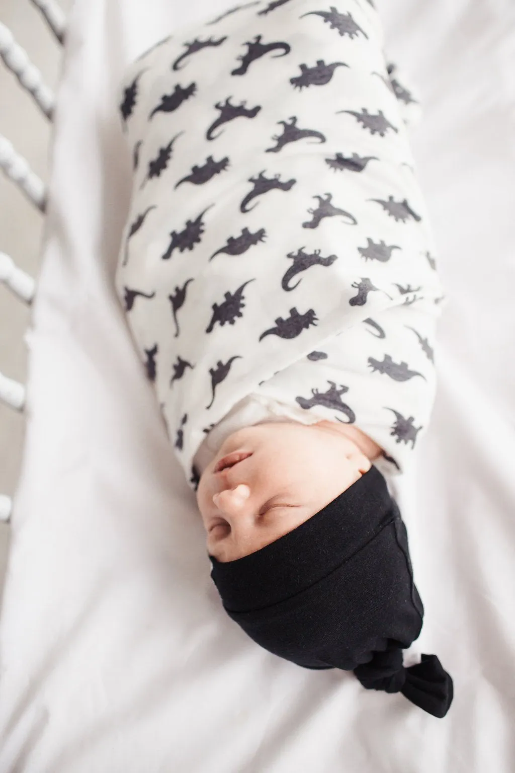 Copper Pearl Newborn Top Knot Hat - Midnight