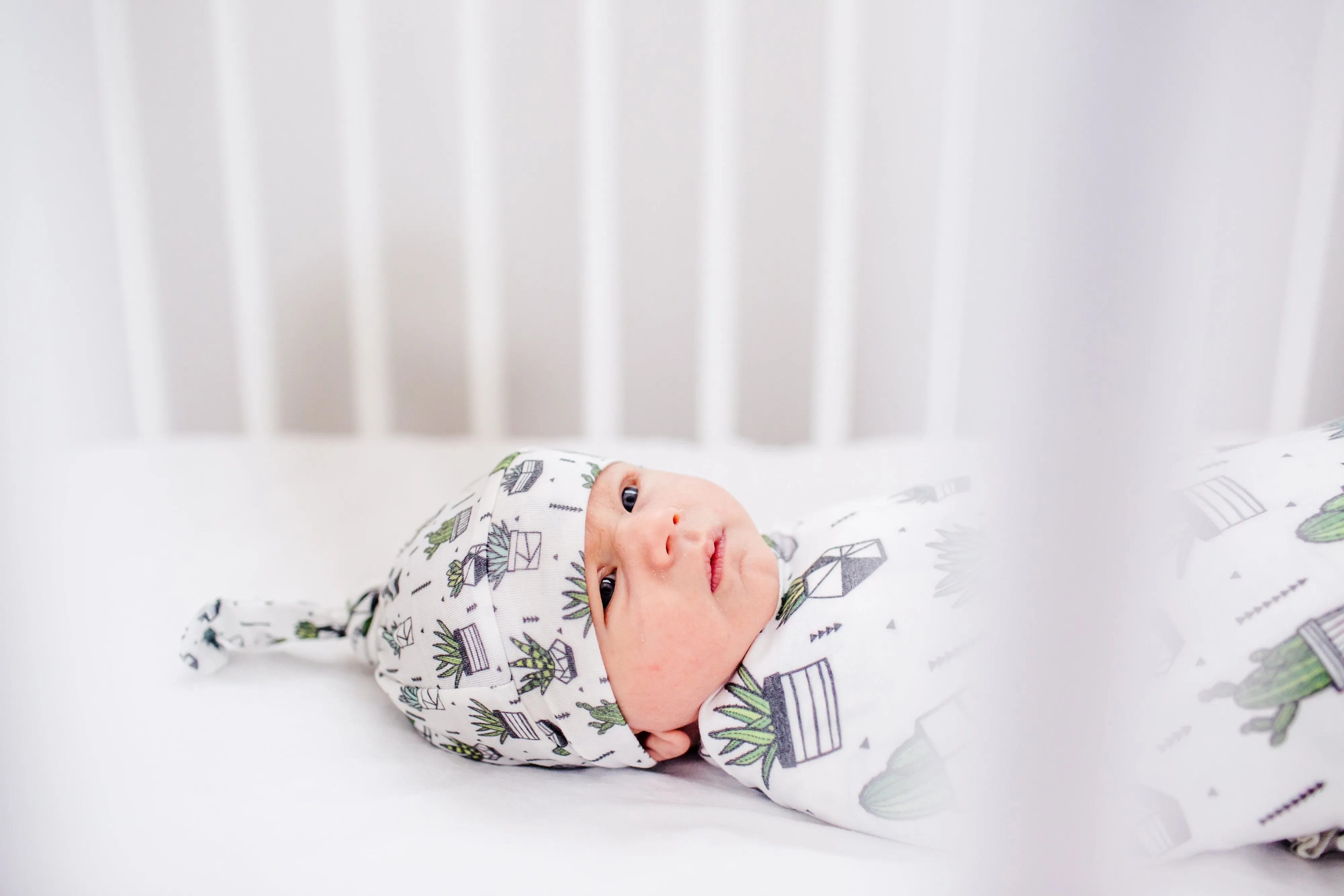 Copper Pearl Newborn Top Knot Hat - Shiloh