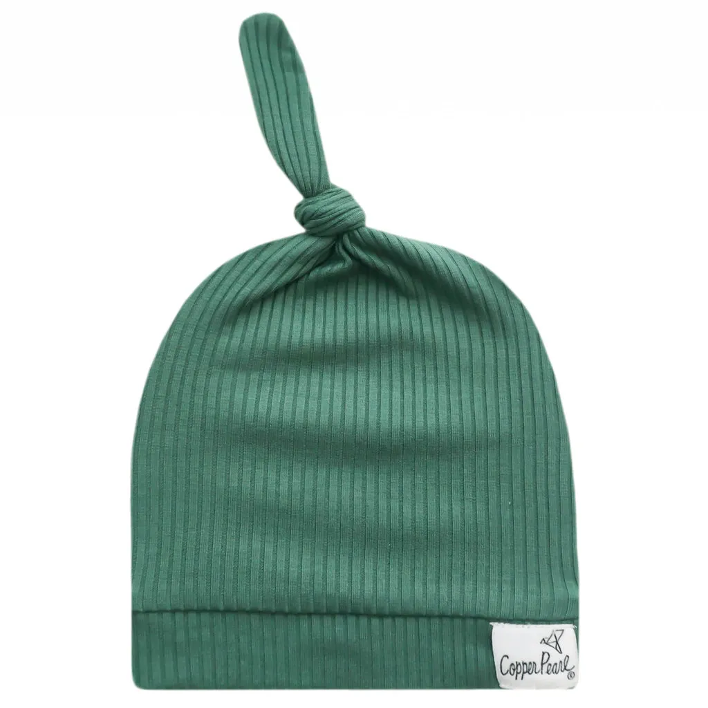 Copper Pearl Rib Knit Top Knot Hat | Balsam