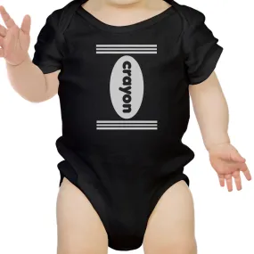 Crayon Baby Black Onesie
