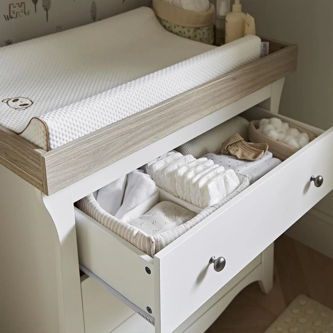 CuddleCo Clara 3-Drawer Dresser   Changer - White/Ash