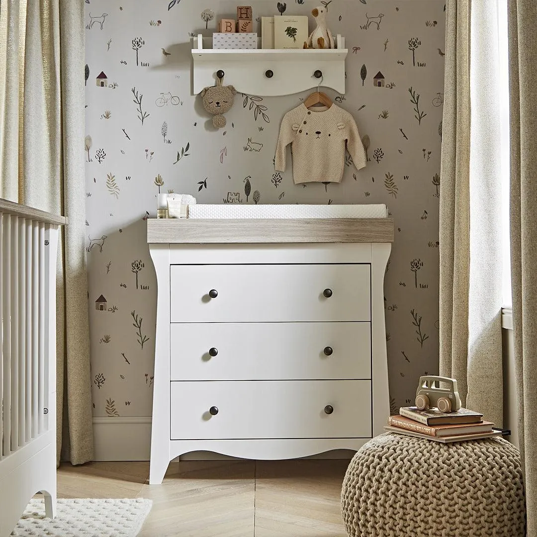 CuddleCo Clara 3-Drawer Dresser   Changer - White/Ash