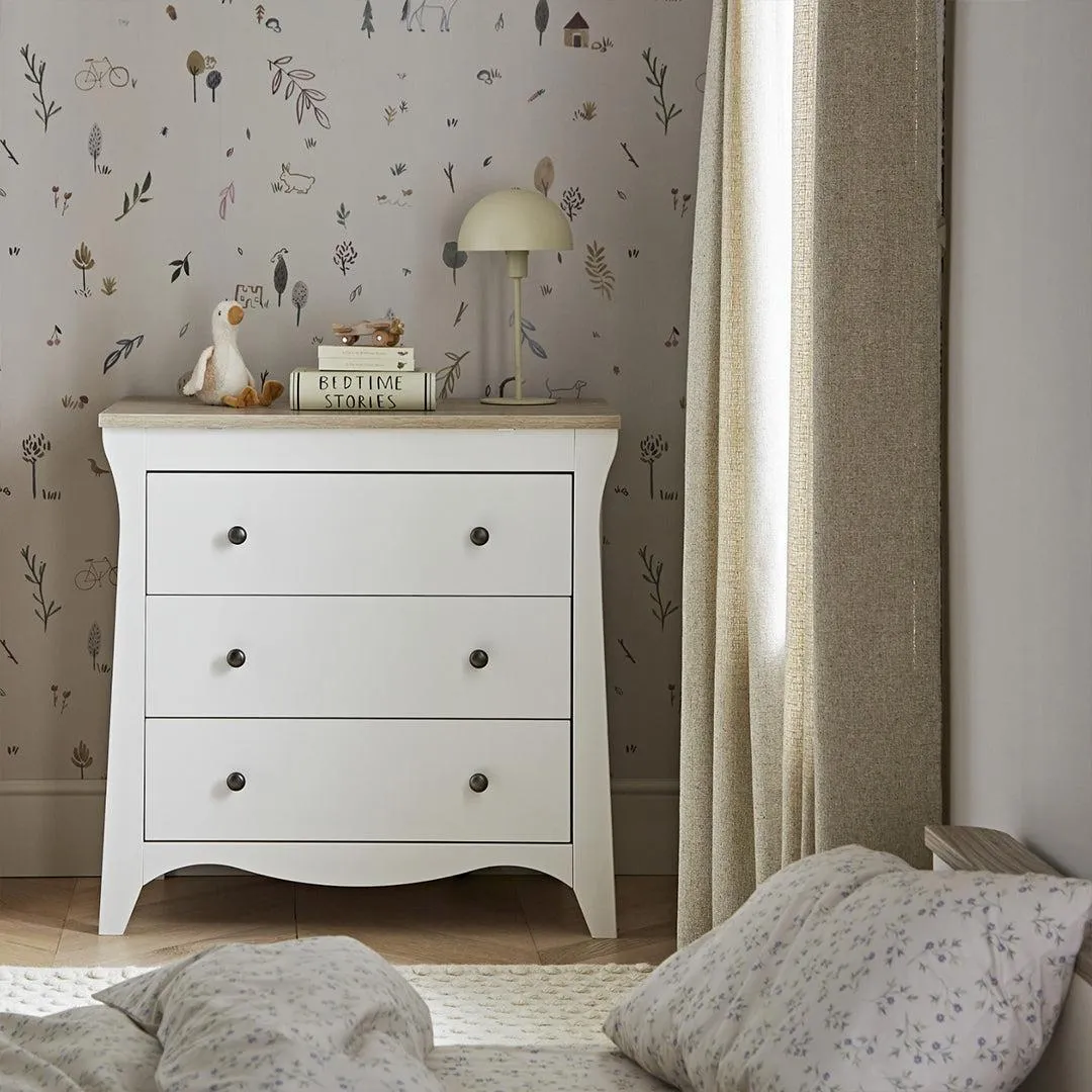 CuddleCo Clara 3-Drawer Dresser   Changer - White/Ash